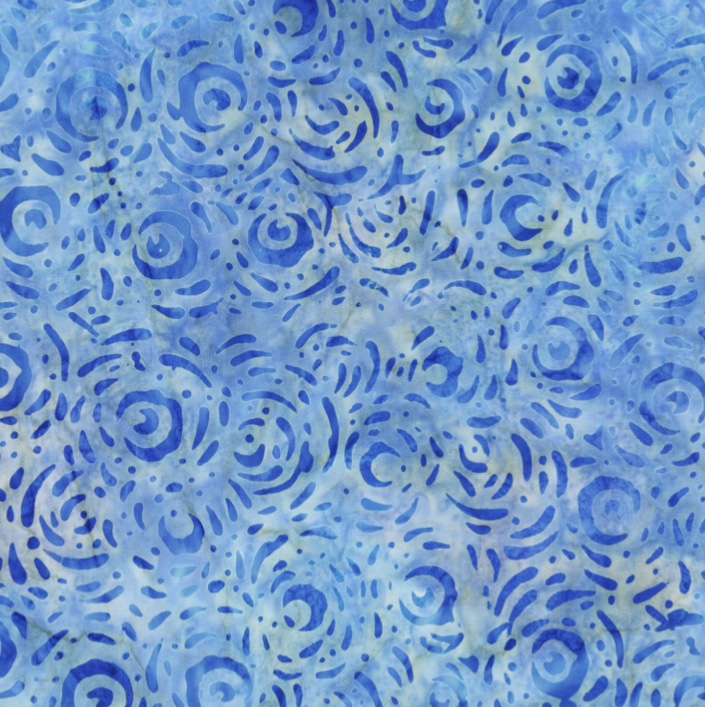 Blue Spirals Batik
