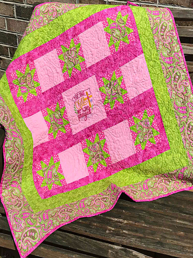 Quilt made for Baby Genesis