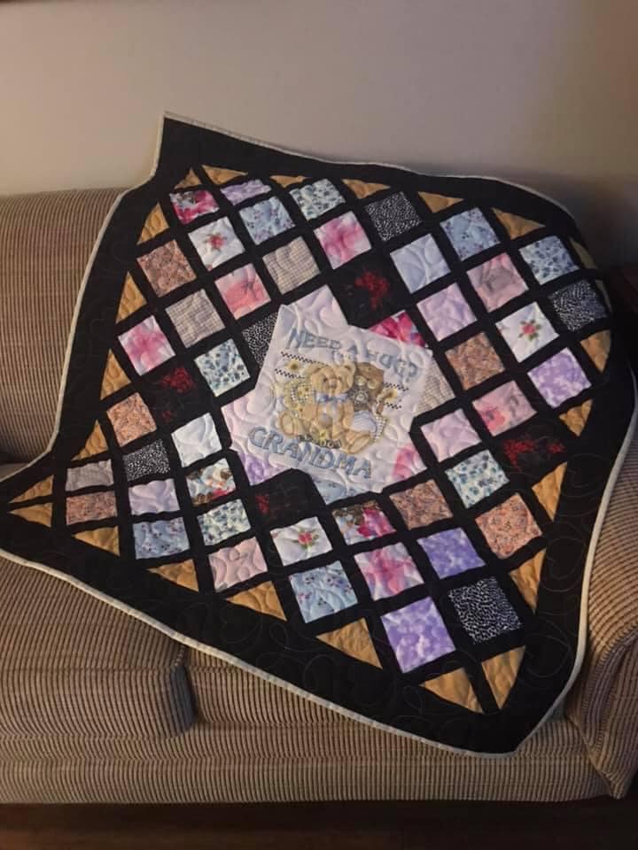 Memory Quilt From Grandma Thelma's Clothes